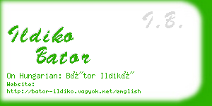 ildiko bator business card